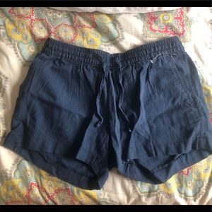 Old Navy navy blue cotton/linen shorts